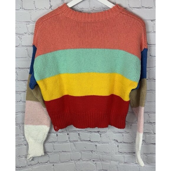 NWT WILDFOX Women’s Cayman Palm Beachy Striped Sweater Multicolor Size XS $218. - Picture 8 of 9
